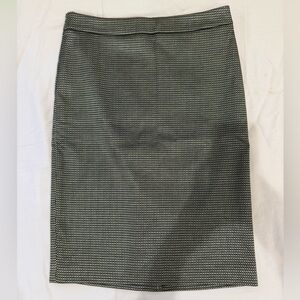 Ann Taylor Gold and White Pencil Skirt